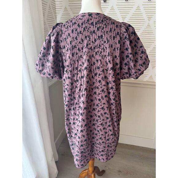 Madewell Women’s Medium Tillie Puff-Sleeve Mini Dress in Shadow Blooms - Picture 7 of 9